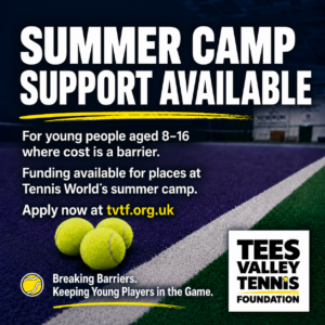 Tees Valley Tennis Foundation opens applications for funded summer camp places