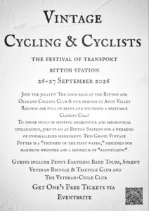 Historic Bitton Railway Station Hosts Free Vintage Cycling Event