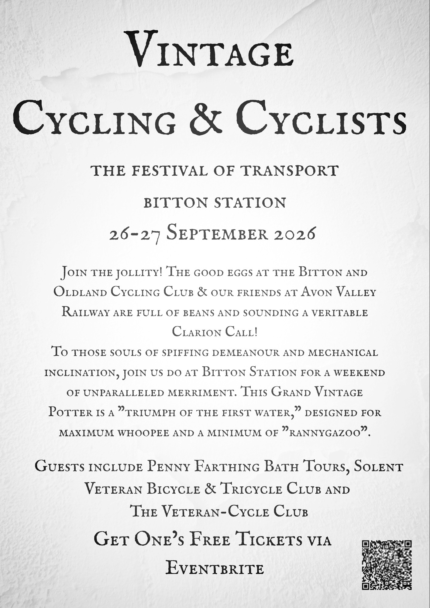 Historic Bitton Railway Station Hosts Free Vintage Cycling Event
